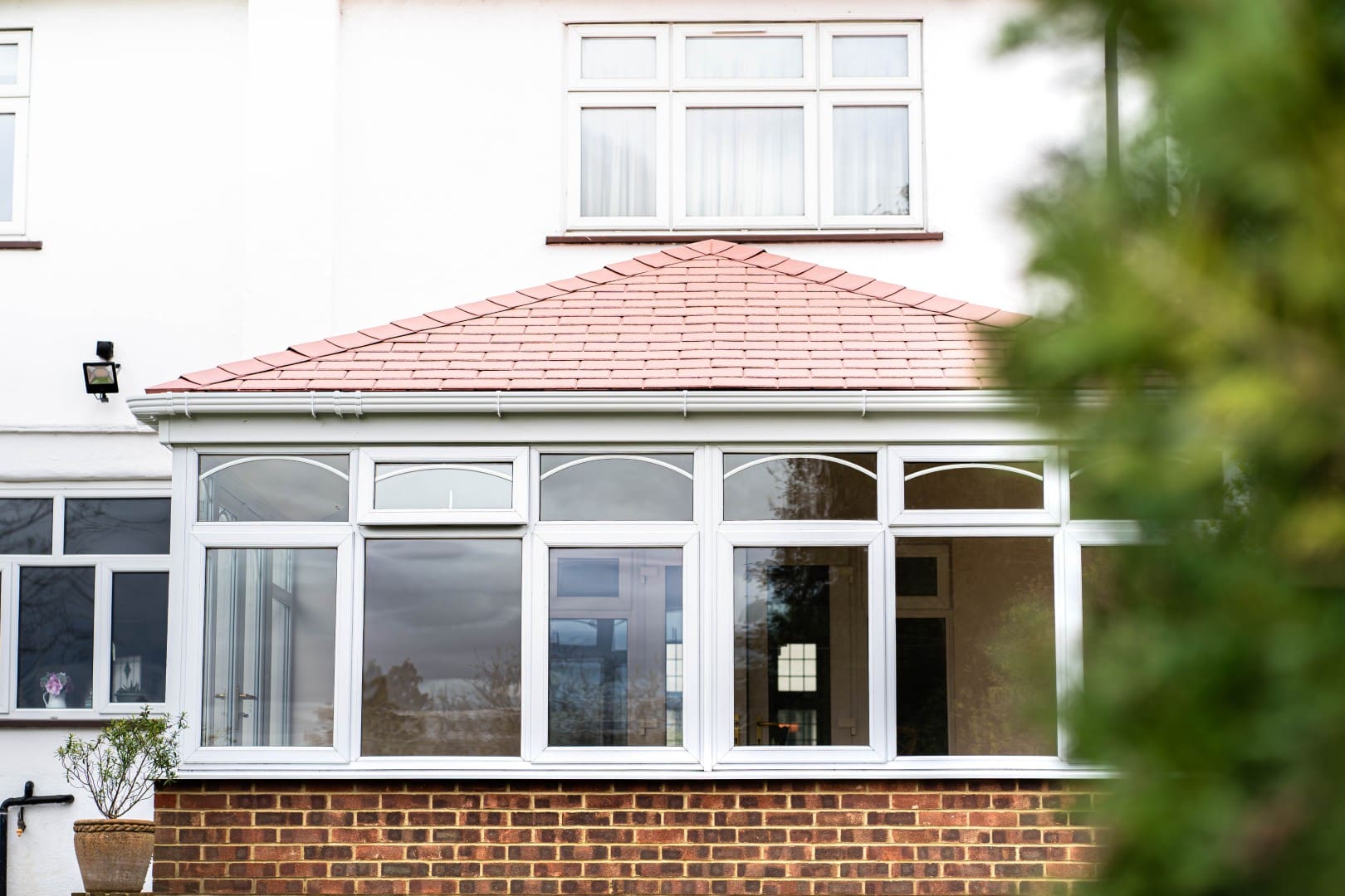 Insulated tiled warm conservatory roof on a home in Marlborough